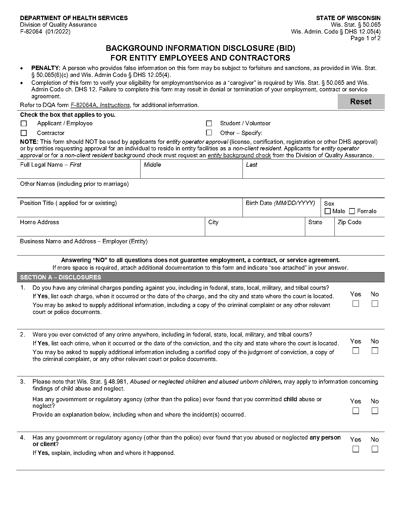 sample background check form