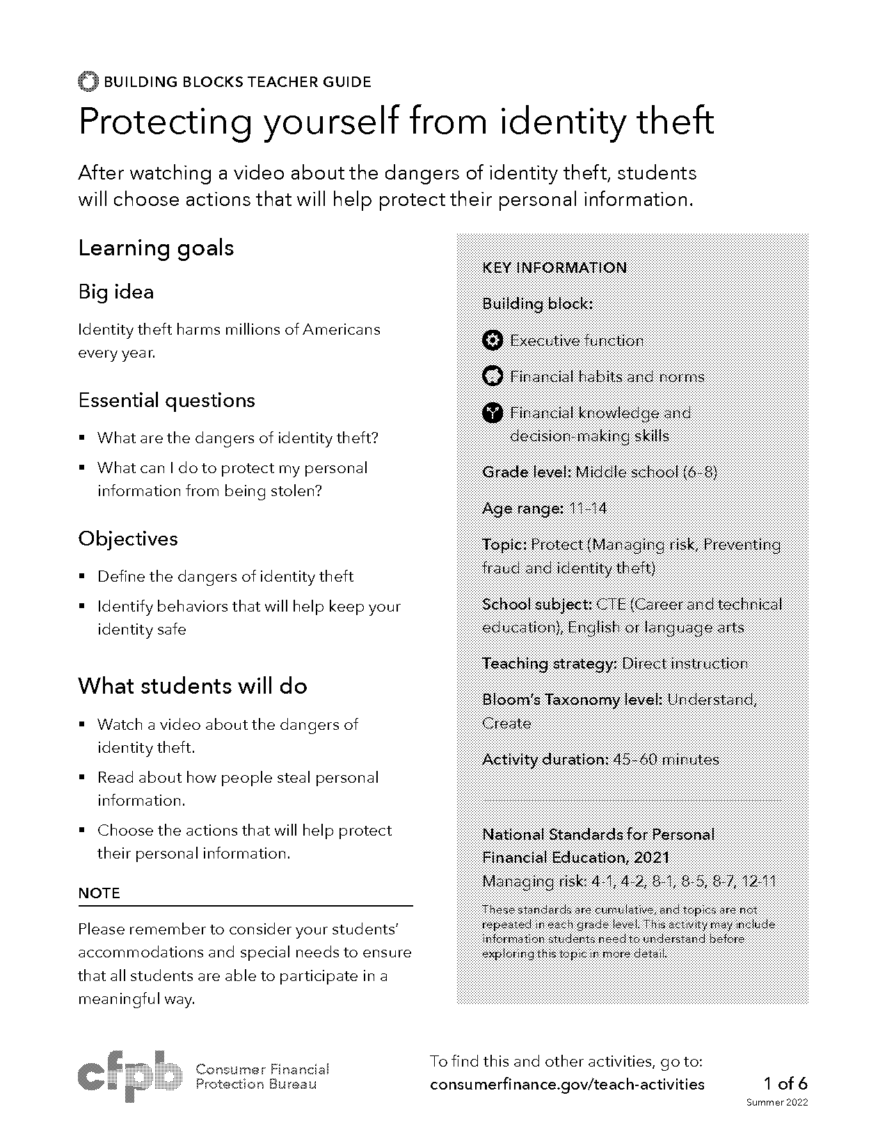 printable pdf personal identity worksheet